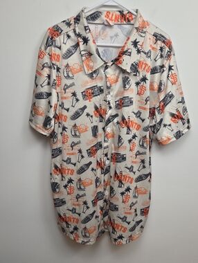 Men's MLB San Francisco Giants 2025 Aloha Button-Down Shirt SGA SF Hawaiian XL